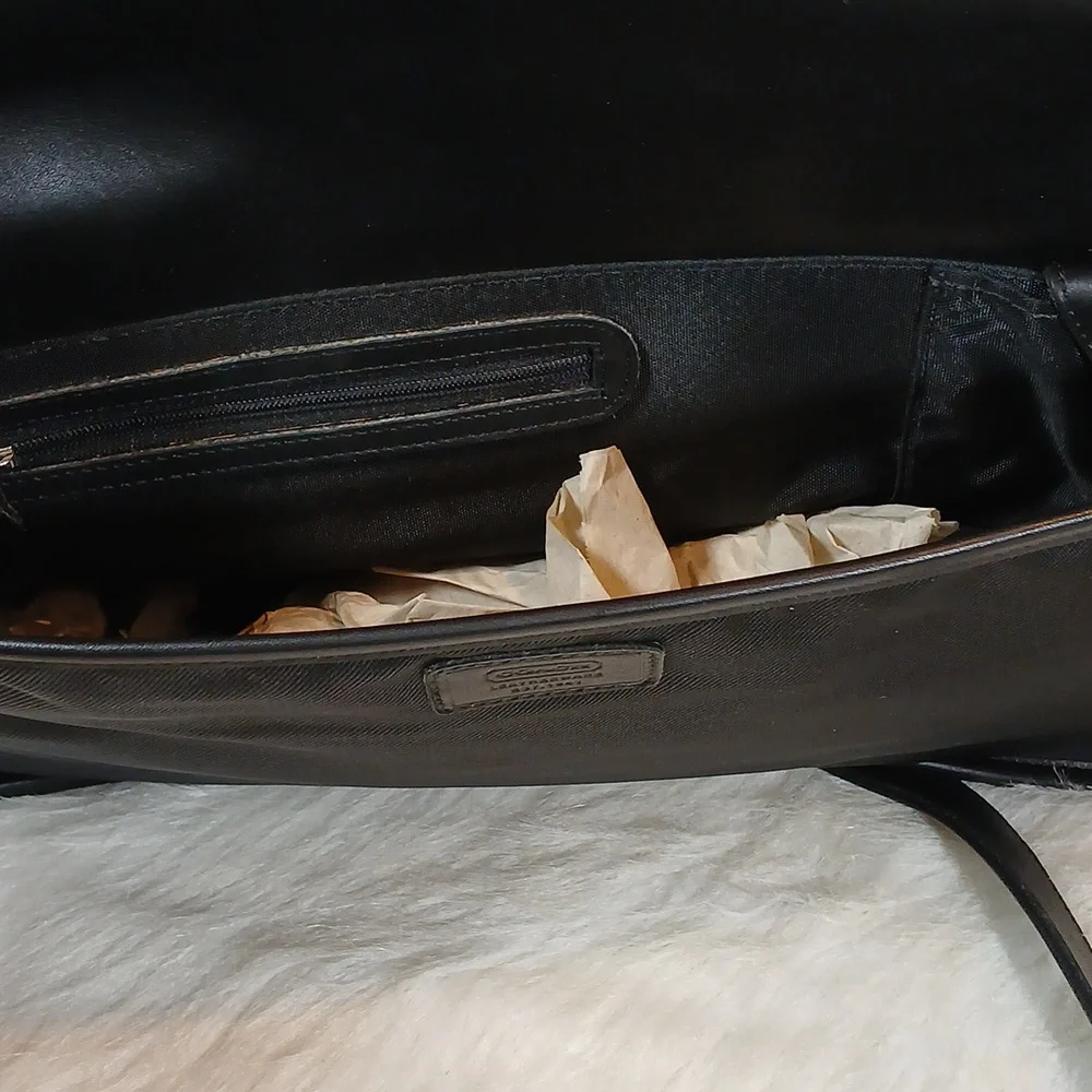 Coach Vintage Classic Leather/Nylon Black Leather Men's Bag